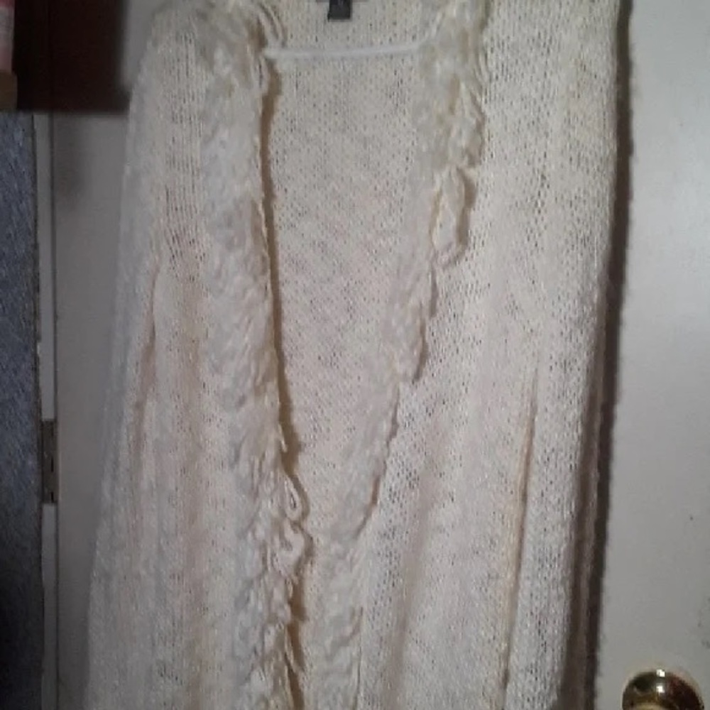 Alfani Women's Cream Textured Cardigan